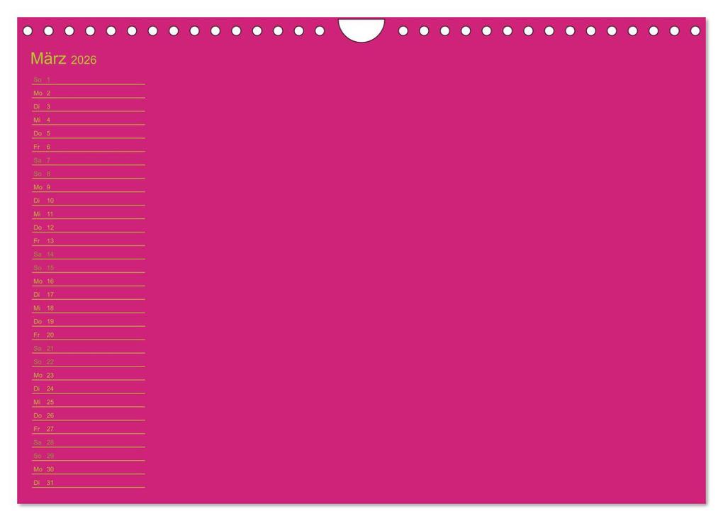 Weitere Ansicht: Bastel-Geburtstagskalender pink / Geburtstagskalender (Wandkalender 2026 DIN A4 quer), CALVENDO Monatskalender | Kreativ ist gut, Calvendo