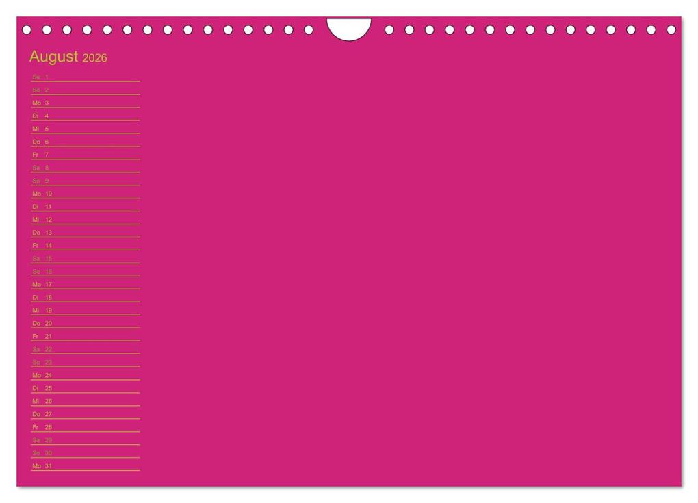 Weitere Ansicht: Bastel-Geburtstagskalender pink / Geburtstagskalender (Wandkalender 2026 DIN A4 quer), CALVENDO Monatskalender | Kreativ ist gut, Calvendo