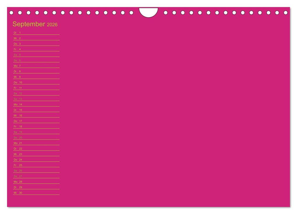 Weitere Ansicht: Bastel-Geburtstagskalender pink / Geburtstagskalender (Wandkalender 2026 DIN A4 quer), CALVENDO Monatskalender | Kreativ ist gut, Calvendo