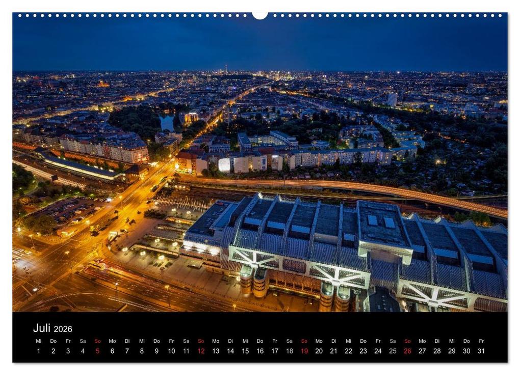 Weitere Ansicht: Die Blaue Stunde in Berlin (hochwertiger Premium Wandkalender 2026 DIN A2 quer), Kunstdruck in Hochglanz | Fotoatelier Berlin, Calvendo