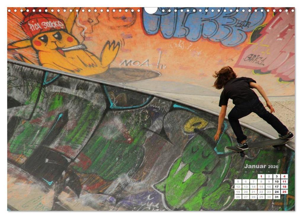 Weitere Ansicht: Skater. Skateboarding-Impressionen (Wandkalender 2026 DIN A3 quer), CALVENDO Monatskalender | Elisabeth Stanzer, Calvendo