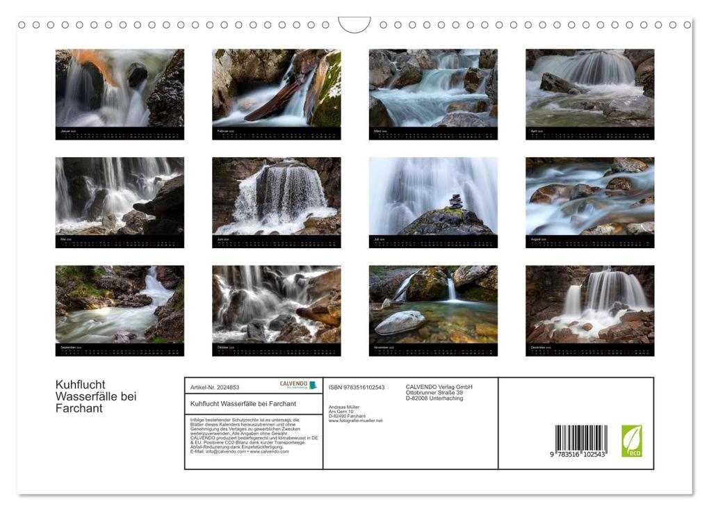 Weitere Ansicht: Kuhflucht Wasserfälle bei Farchant (Wandkalender 2026 DIN A3 quer), CALVENDO Monatskalender | Andreas Müller, Calvendo