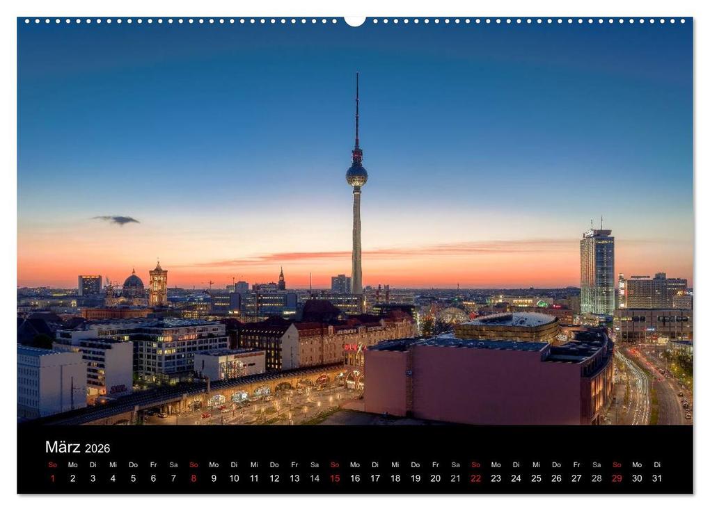 Weitere Ansicht: Die Blaue Stunde in Berlin (Wandkalender 2026 DIN A2 quer), CALVENDO Monatskalender | Fotoatelier Berlin, Calvendo
