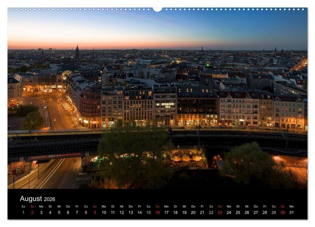 Weitere Ansicht: Die Blaue Stunde in Berlin (Wandkalender 2026 DIN A2 quer), CALVENDO Monatskalender | Fotoatelier Berlin, Calvendo