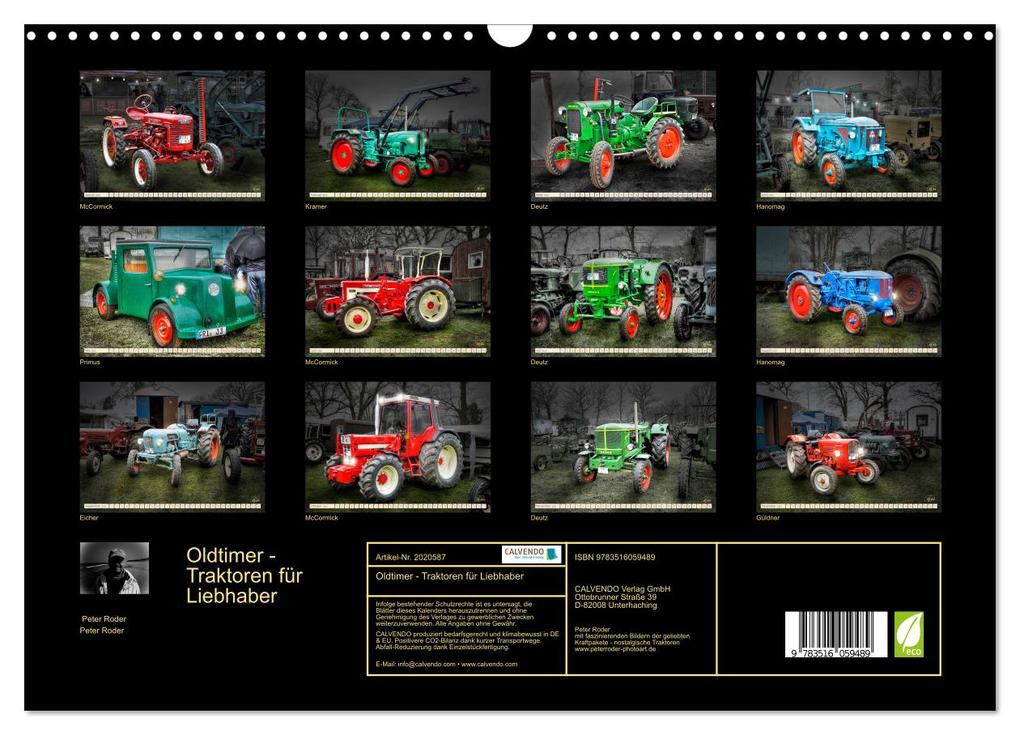 Weitere Ansicht: Oldtimer - Traktoren für Liebhaber (Wandkalender 2026 DIN A3 quer), CALVENDO Monatskalender | Peter Roder, Calvendo