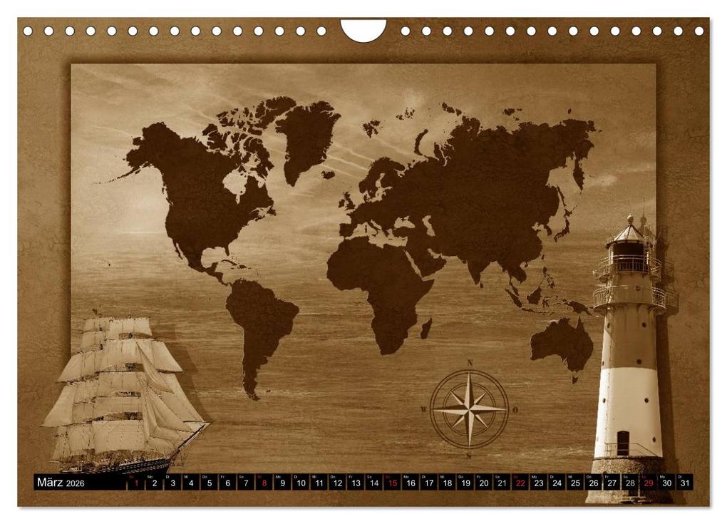 Weitere Ansicht: Nostalgie in Sepia (Wandkalender 2026 DIN A4 quer), CALVENDO Monatskalender | Monika Jüngling alias Mausopardia, Calvendo