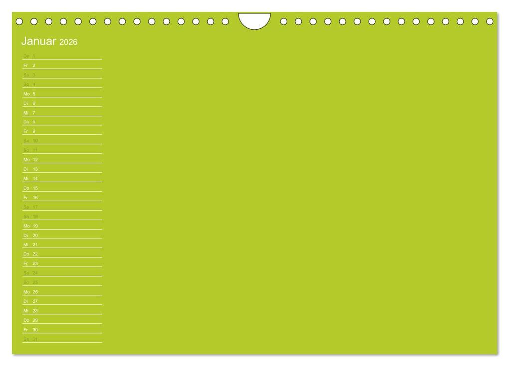 Weitere Ansicht: Bastel-Geburtstagskalender grün / Geburtstagskalender (Wandkalender 2026 DIN A4 quer), CALVENDO Monatskalender | Kreativ ist gut, Calvendo