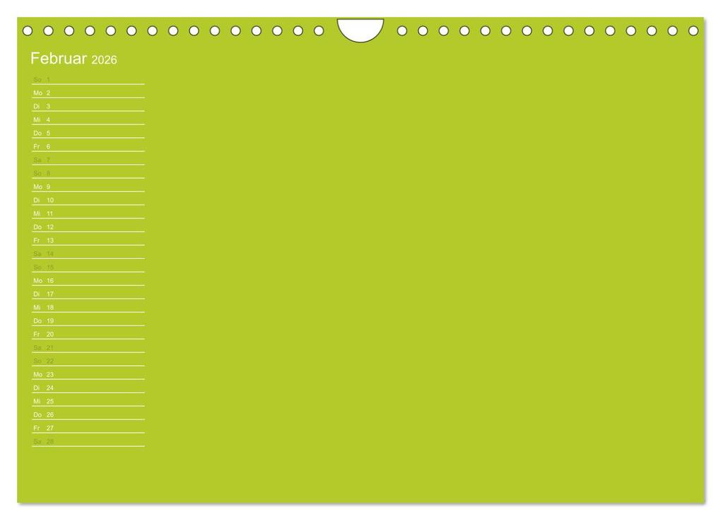 Weitere Ansicht: Bastel-Geburtstagskalender grün / Geburtstagskalender (Wandkalender 2026 DIN A4 quer), CALVENDO Monatskalender | Kreativ ist gut, Calvendo