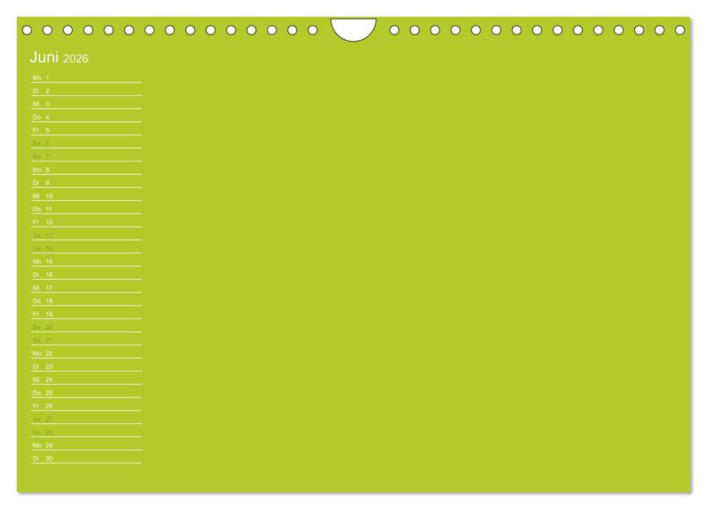 Weitere Ansicht: Bastel-Geburtstagskalender grün / Geburtstagskalender (Wandkalender 2026 DIN A4 quer), CALVENDO Monatskalender | Kreativ ist gut, Calvendo