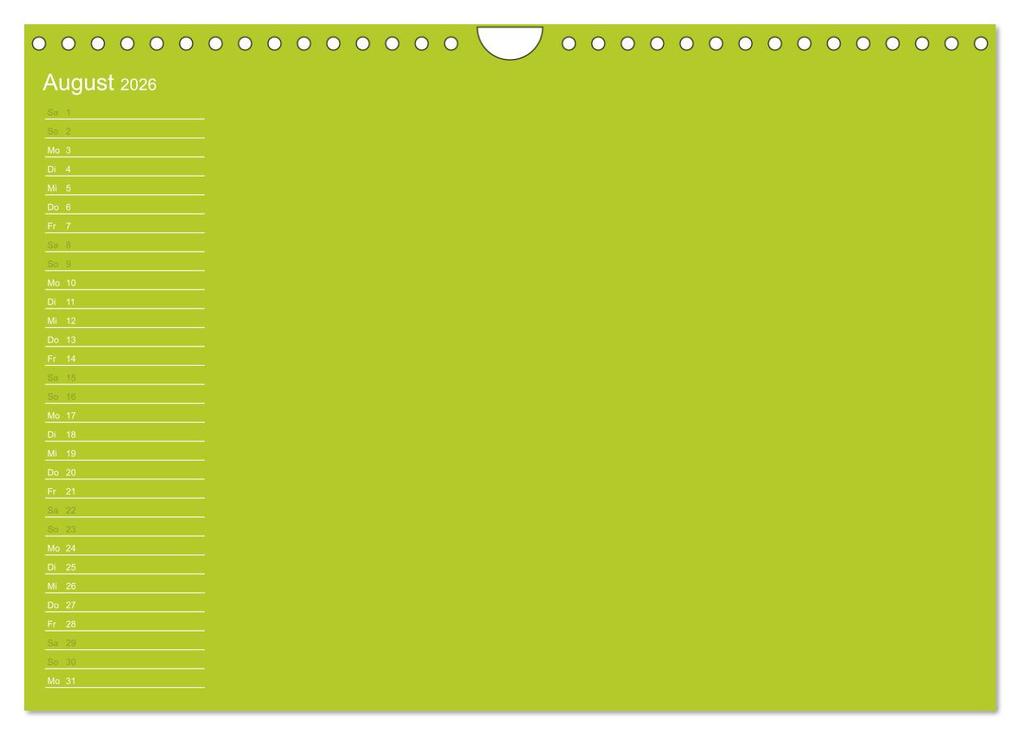 Weitere Ansicht: Bastel-Geburtstagskalender grün / Geburtstagskalender (Wandkalender 2026 DIN A4 quer), CALVENDO Monatskalender | Kreativ ist gut, Calvendo