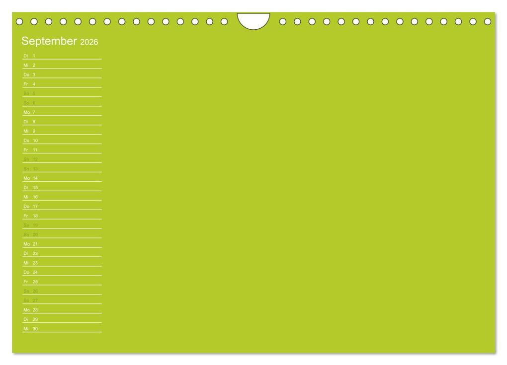 Weitere Ansicht: Bastel-Geburtstagskalender grün / Geburtstagskalender (Wandkalender 2026 DIN A4 quer), CALVENDO Monatskalender | Kreativ ist gut, Calvendo