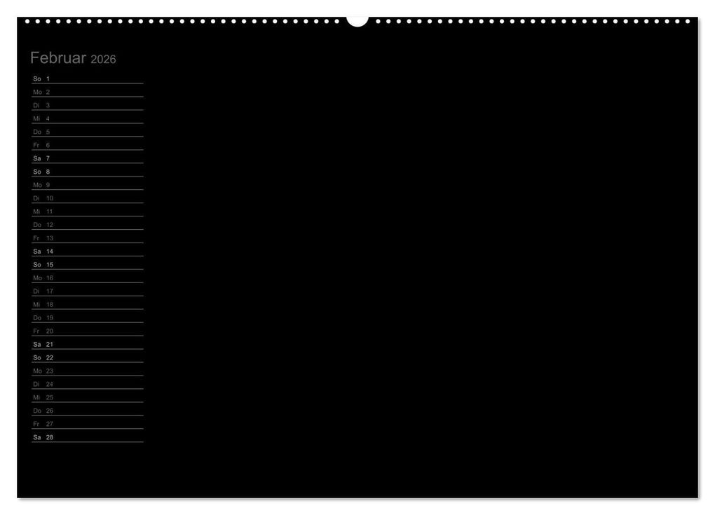 Weitere Ansicht: Bastel-Geburtstagskalender schwarz / Geburtstagskalender (Wandkalender 2026 DIN A2 quer), CALVENDO Monatskalender | Kreativ ist gut, Calvendo