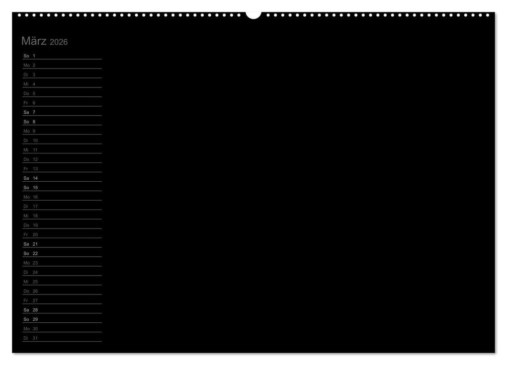 Weitere Ansicht: Bastel-Geburtstagskalender schwarz / Geburtstagskalender (Wandkalender 2026 DIN A2 quer), CALVENDO Monatskalender | Kreativ ist gut, Calvendo