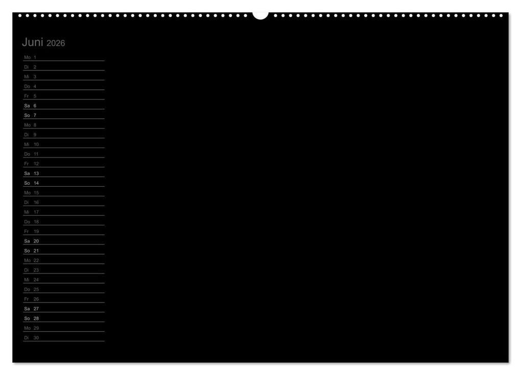 Weitere Ansicht: Bastel-Geburtstagskalender schwarz / Geburtstagskalender (Wandkalender 2026 DIN A2 quer), CALVENDO Monatskalender | Kreativ ist gut, Calvendo