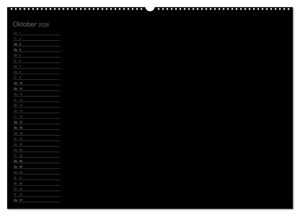 Weitere Ansicht: Bastel-Geburtstagskalender schwarz / Geburtstagskalender (Wandkalender 2026 DIN A2 quer), CALVENDO Monatskalender | Kreativ ist gut, Calvendo