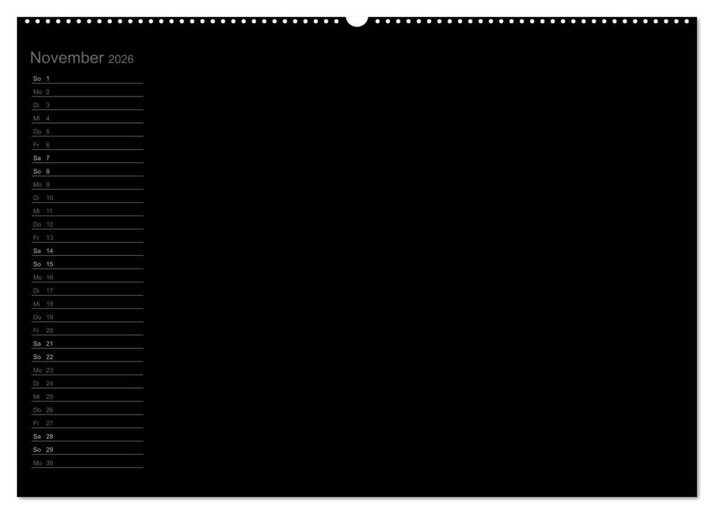Weitere Ansicht: Bastel-Geburtstagskalender schwarz / Geburtstagskalender (Wandkalender 2026 DIN A2 quer), CALVENDO Monatskalender | Kreativ ist gut, Calvendo