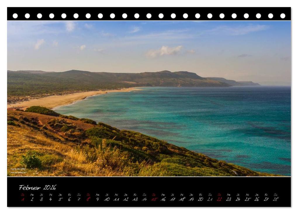 Weitere Ansicht: Sardinien Panoramakalender / CH-Version (Tischkalender 2026 DIN A5 quer), CALVENDO Monatskalender | Marcel Wenk, Calvendo