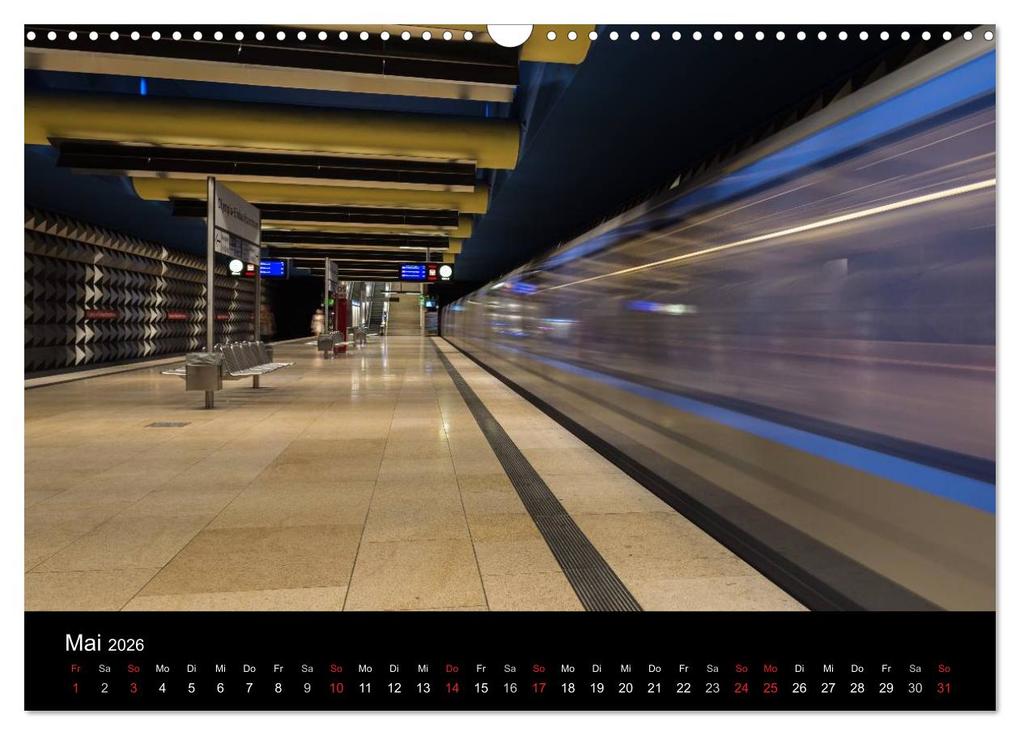 Weitere Ansicht: U-Bahn in München (Wandkalender 2026 DIN A3 quer), CALVENDO Monatskalender | Klaus Faltin, Calvendo