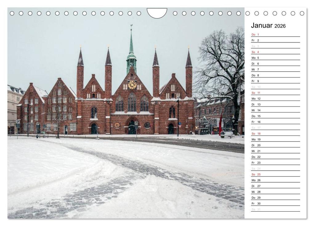 Weitere Ansicht: Hansestadt Lübeck / Geburtstagskalender (Wandkalender 2026 DIN A4 quer), CALVENDO Monatskalender | Andrea Potratz, Calvendo