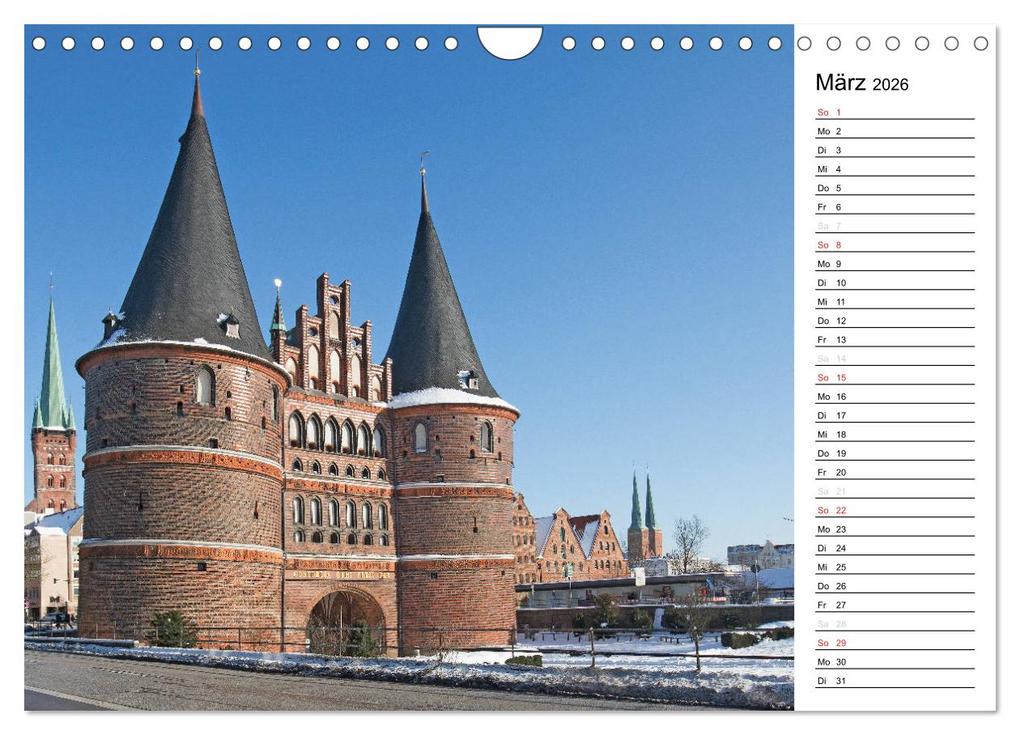 Weitere Ansicht: Hansestadt Lübeck / Geburtstagskalender (Wandkalender 2026 DIN A4 quer), CALVENDO Monatskalender | Andrea Potratz, Calvendo