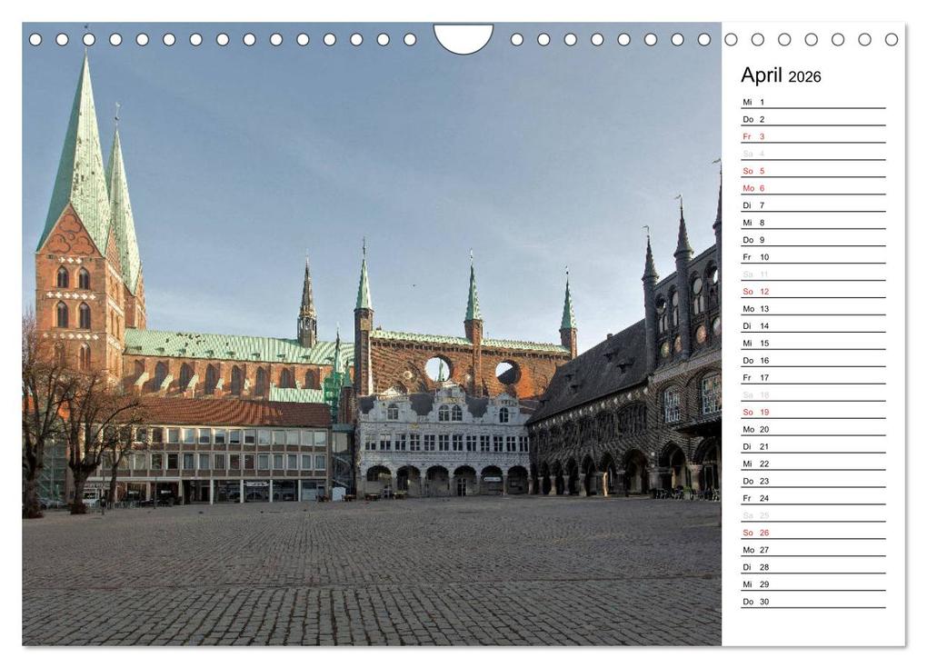 Weitere Ansicht: Hansestadt Lübeck / Geburtstagskalender (Wandkalender 2026 DIN A4 quer), CALVENDO Monatskalender | Andrea Potratz, Calvendo