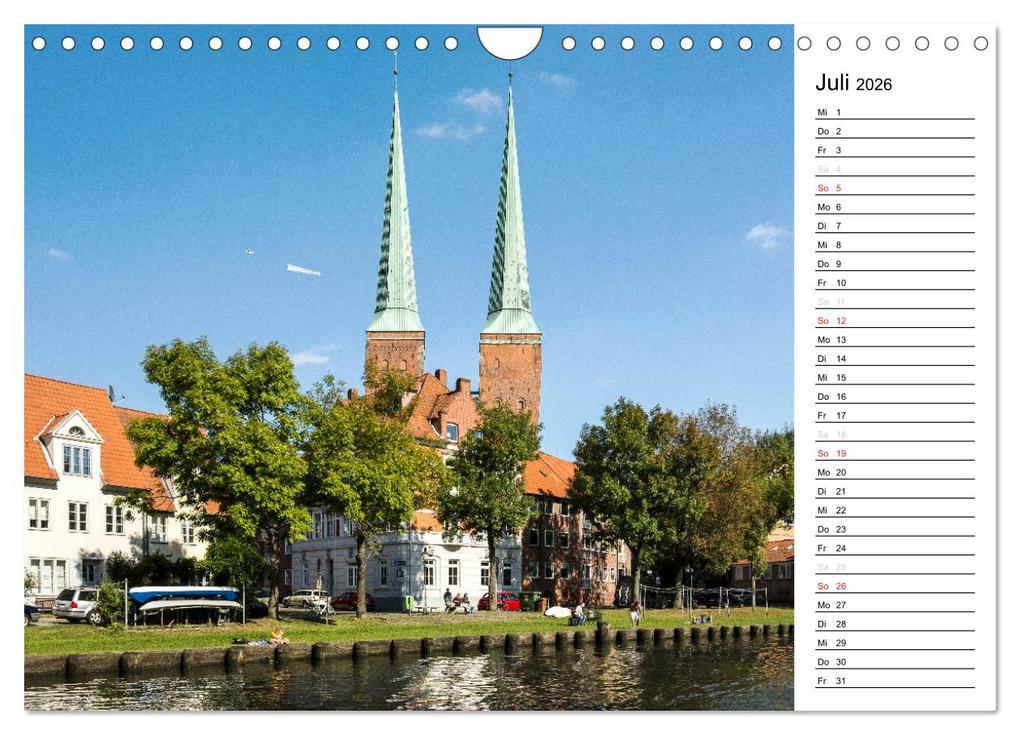 Weitere Ansicht: Hansestadt Lübeck / Geburtstagskalender (Wandkalender 2026 DIN A4 quer), CALVENDO Monatskalender | Andrea Potratz, Calvendo