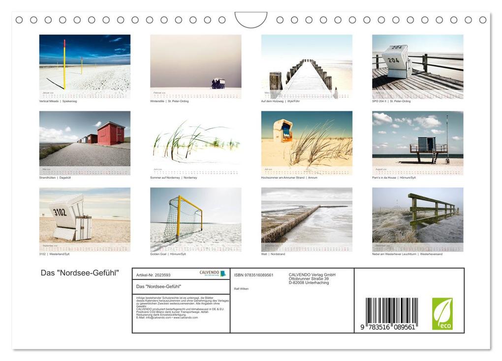 Weitere Ansicht: Das "Nordsee-Gefühl" (Wandkalender 2026 DIN A4 quer), CALVENDO Monatskalender | Ralf Wilken, Calvendo