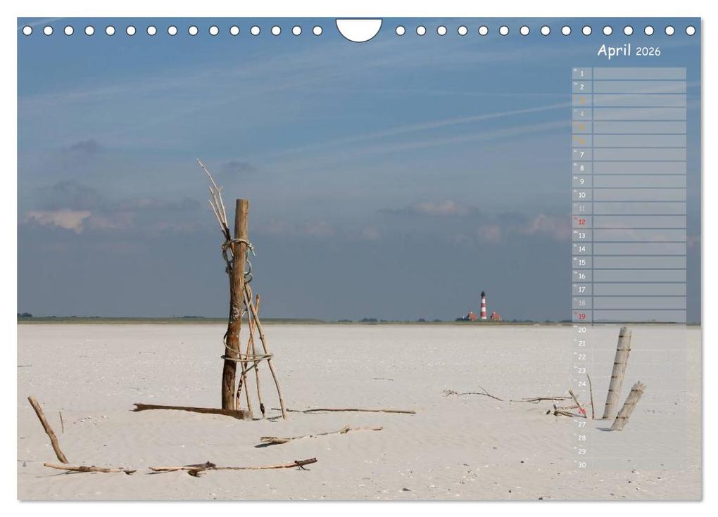 Weitere Ansicht: Strandspaziergang / Geburtstagskalender (Wandkalender 2026 DIN A4 quer), CALVENDO Monatskalender | Calvendo, Gert Kropp