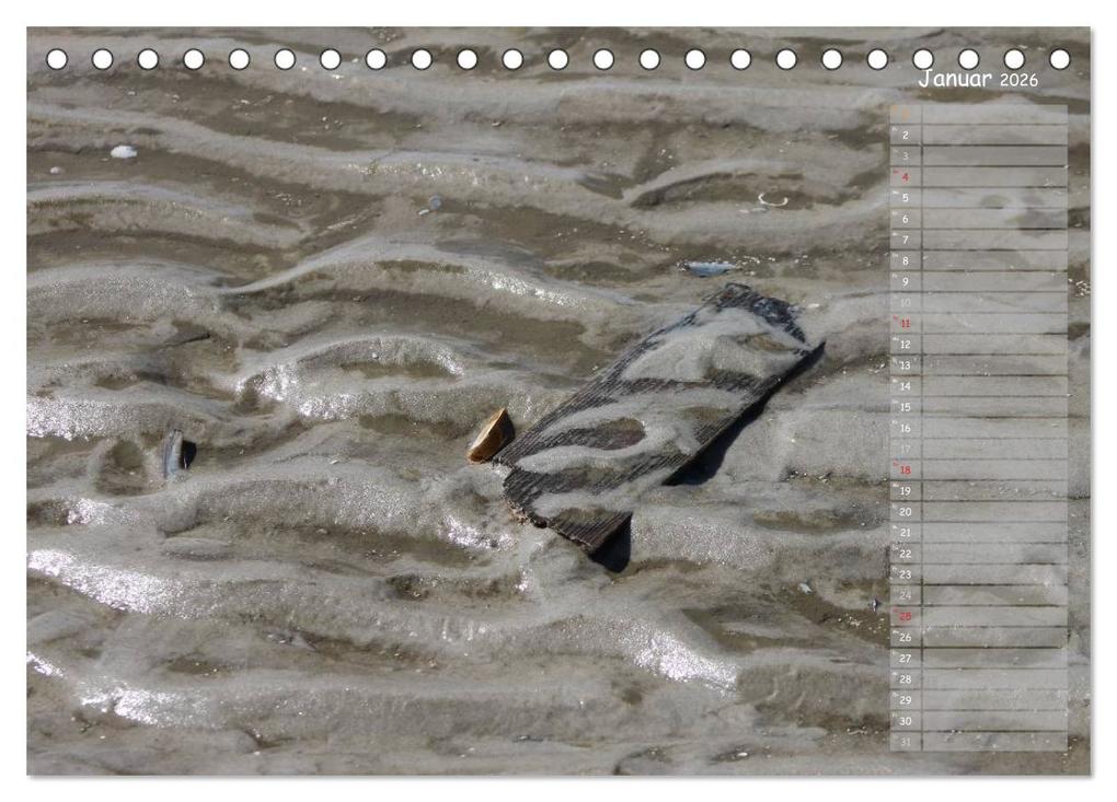 Weitere Ansicht: Strandspaziergang / Geburtstagskalender (Tischkalender 2026 DIN A5 quer), CALVENDO Monatskalender | Calvendo, Gert Kropp