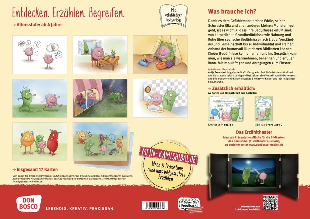 Weitere Ansicht: Eddie und Ella. Bedürfnisse wahrnehmen, erkennen und benennen. Kamishibai Bildkartenset | Antje Bohnstedt