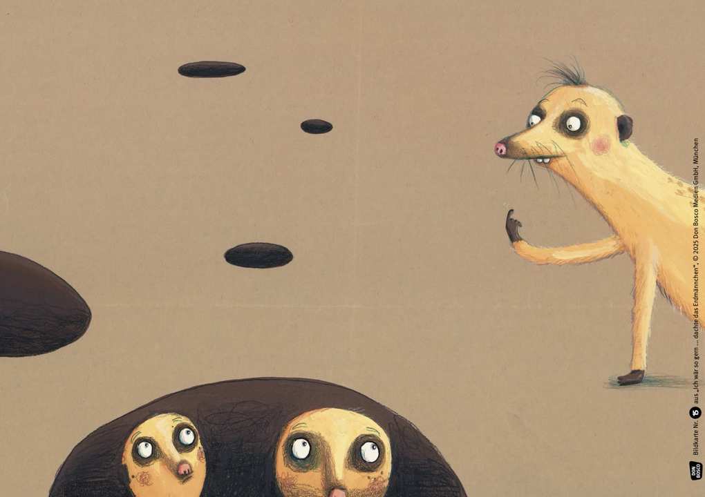 Weitere Ansicht: Ich wär so gern ... dachte das Erdmännchen. Kamishibai Bildkartenset | Werner Holzwarth