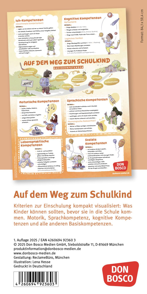 Weitere Ansicht: Schulfähigkeit auf einen Blick: Basiskompetenzen und Vorläuferfähigkeiten für einen guten Schulstart | Ursula Günster-Schöning