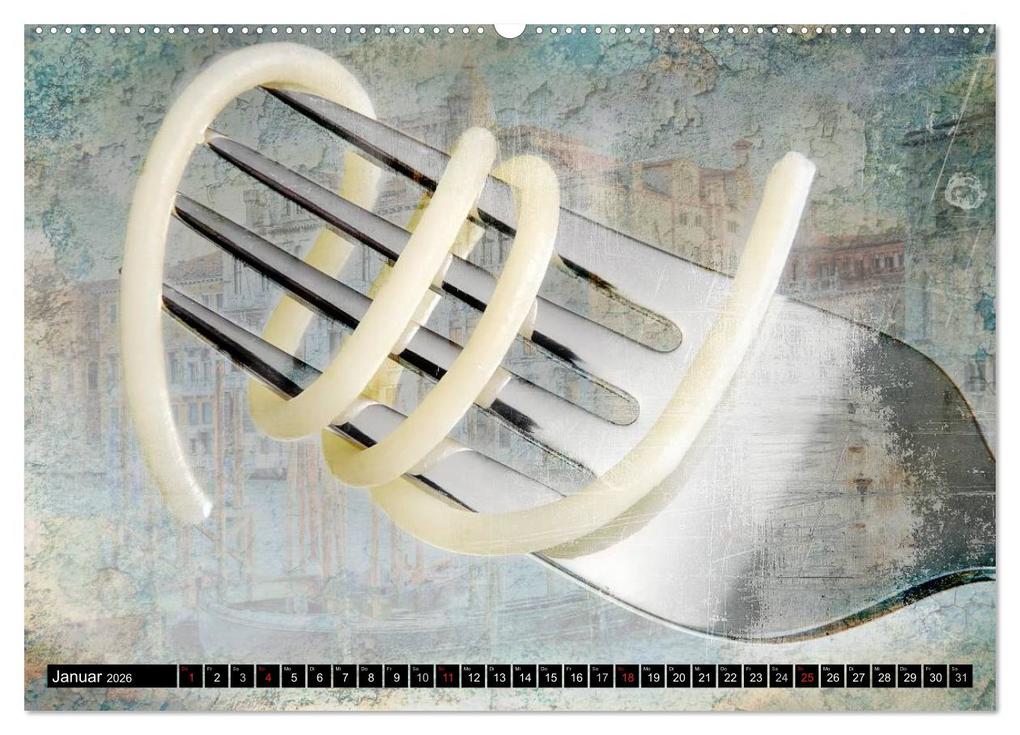 Weitere Ansicht: Italian Food - Vintage Design (hochwertiger Premium Wandkalender 2026 DIN A2 quer), Kunstdruck in Hochglanz | Carmen Steiner, Calvendo