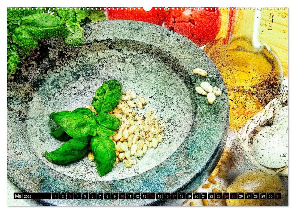 Weitere Ansicht: Italian Food - Vintage Design (hochwertiger Premium Wandkalender 2026 DIN A2 quer), Kunstdruck in Hochglanz | Carmen Steiner, Calvendo