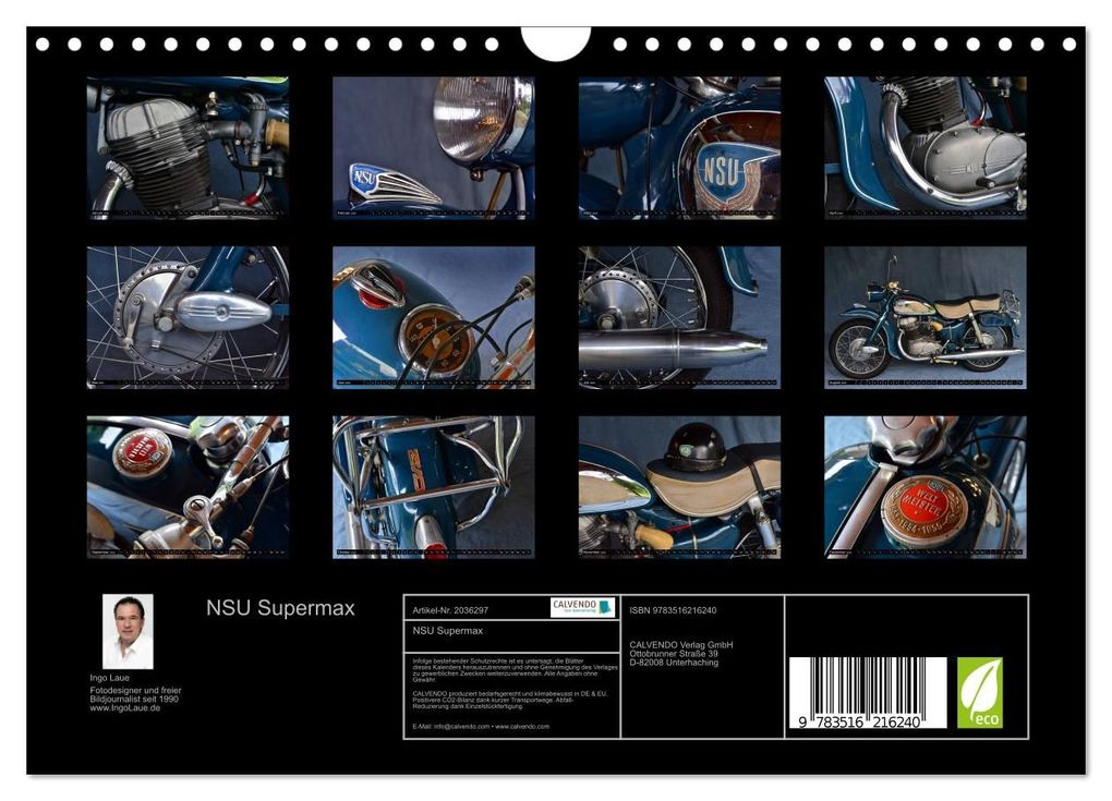 Weitere Ansicht: NSU Supermax (Wandkalender 2026 DIN A4 quer), CALVENDO Monatskalender | Ingo Laue, Calvendo