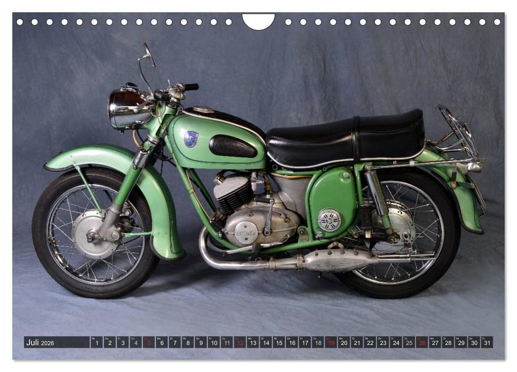 Weitere Ansicht: Deutsche Motorrad Oldtimer (Wandkalender 2026 DIN A4 quer), CALVENDO Monatskalender | Ingo Laue, Calvendo