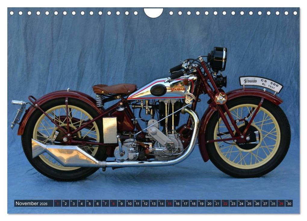 Weitere Ansicht: Deutsche Motorrad Oldtimer (Wandkalender 2026 DIN A4 quer), CALVENDO Monatskalender | Ingo Laue, Calvendo