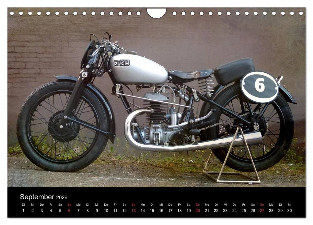 Weitere Ansicht: Motorrad Oldtimer (Wandkalender 2026 DIN A4 quer), CALVENDO Monatskalender | Gabi Siebenhühner, Calvendo
