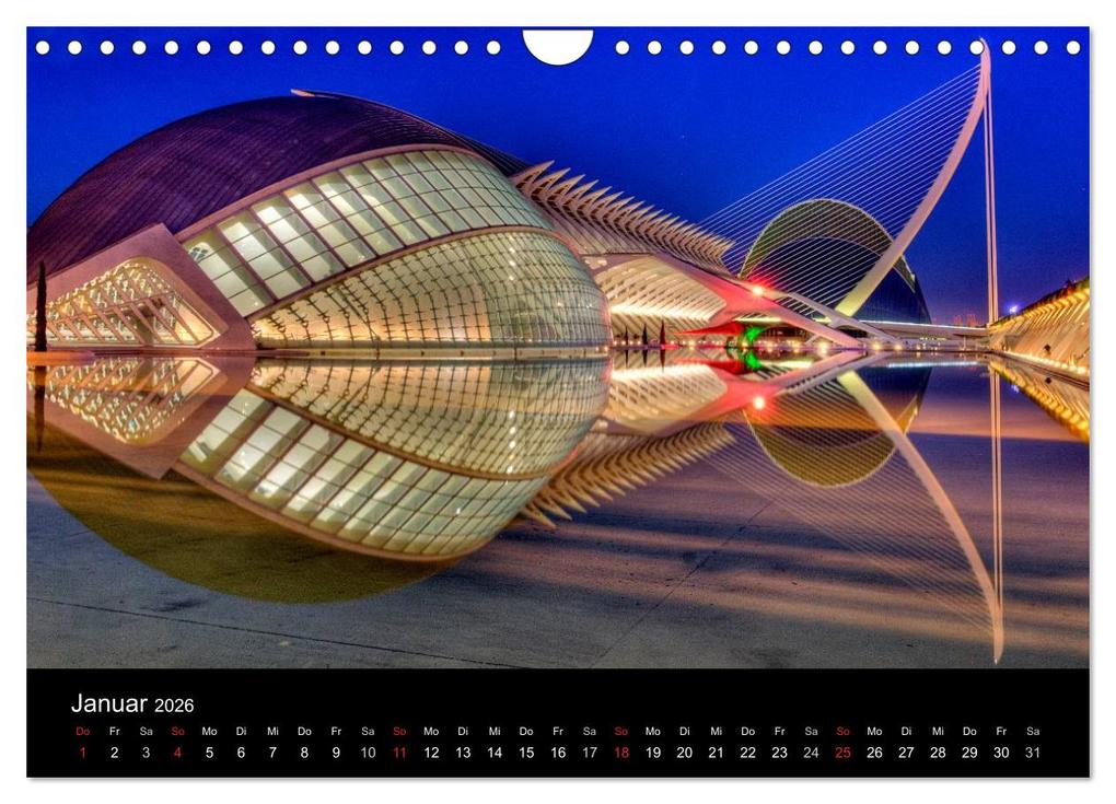 Weitere Ansicht: Moderne Architektur in Valencia (Wandkalender 2026 DIN A4 quer), CALVENDO Monatskalender | Ernst Hobscheidt, Calvendo