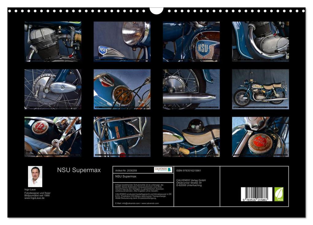 Weitere Ansicht: NSU Supermax (Wandkalender 2026 DIN A3 quer), CALVENDO Monatskalender | Ingo Laue, Calvendo