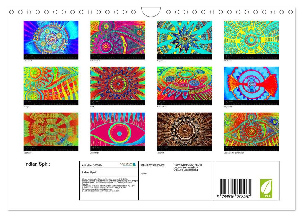 Weitere Ansicht: Indian Spirit (Wandkalender 2026 DIN A4 quer), CALVENDO Monatskalender | EigenArt EigenArt, Calvendo, EigenArt