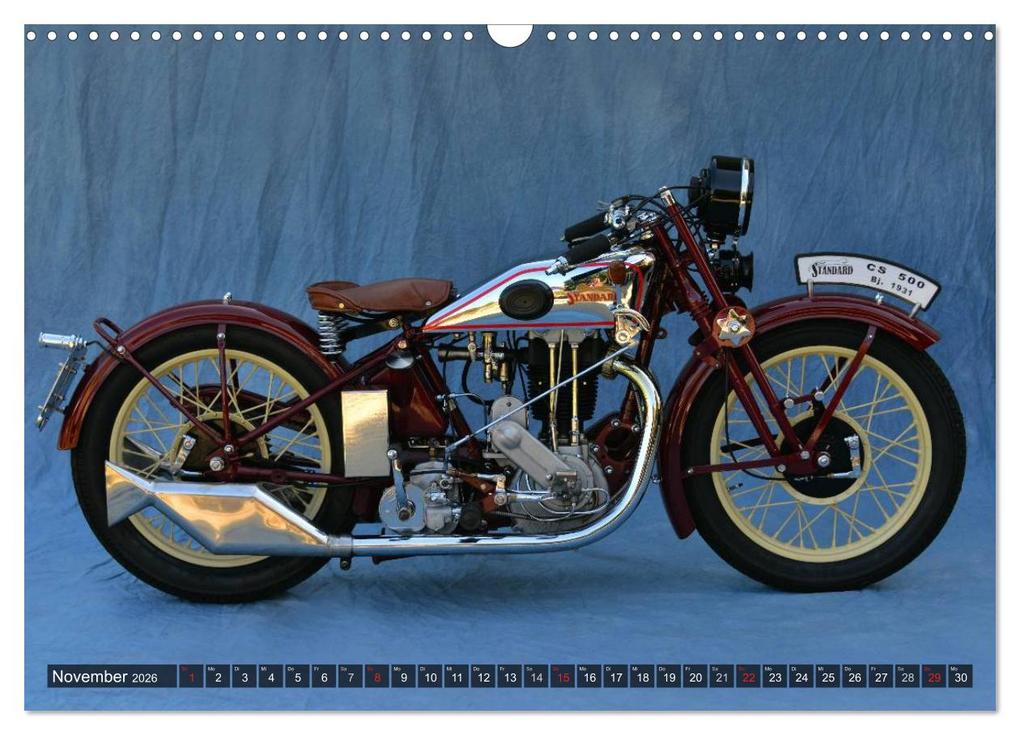 Weitere Ansicht: Deutsche Motorrad Oldtimer (Wandkalender 2026 DIN A3 quer), CALVENDO Monatskalender | Ingo Laue, Calvendo