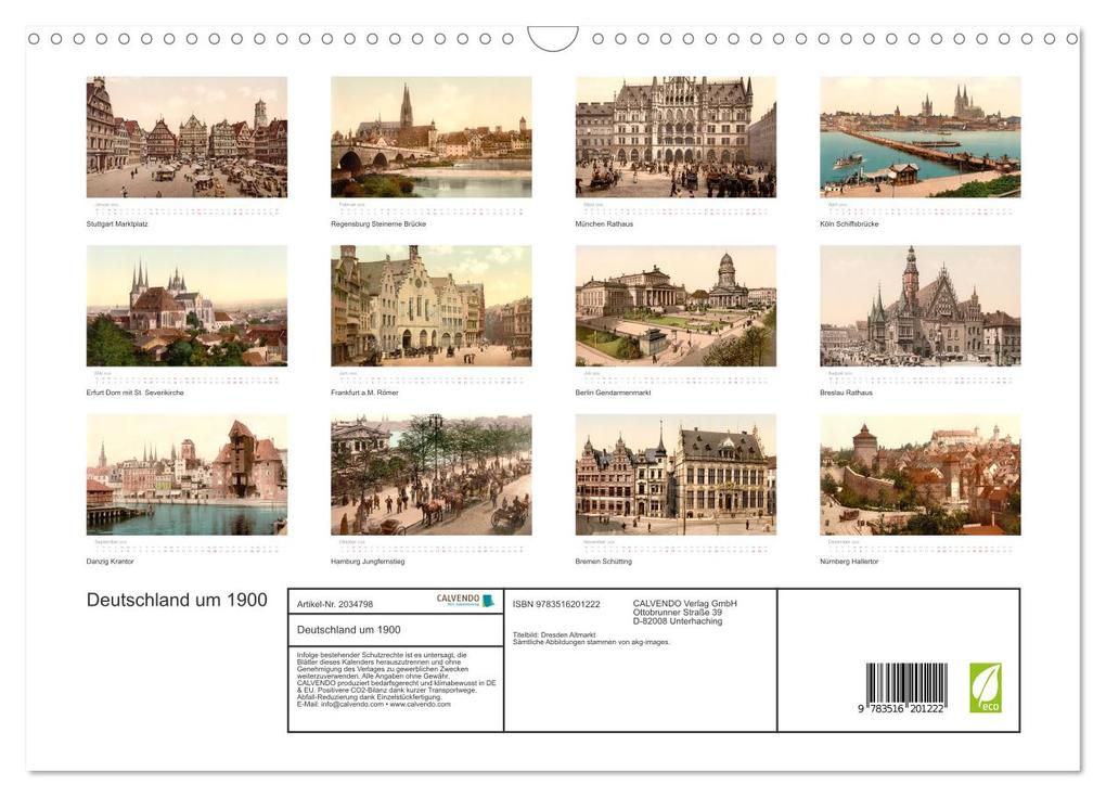 Weitere Ansicht: Deutschland um 1900 (Wandkalender 2026 DIN A3 quer), CALVENDO Monatskalender | akg-images akg-images, Calvendo, akg-images