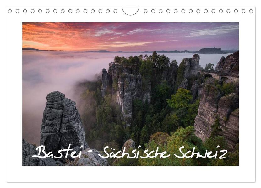 Produktbild: Bastei - Sächsische Schweiz (Wandkalender 2026 DIN A4 quer), CALVENDO Monatskalender | Boris Buschardt, Calvendo