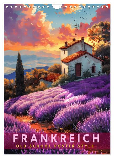 Produktbild: Frankreich - Old School Poster Style (Wandkalender 2026 DIN A4 hoch), CALVENDO Monatskalender | Val Thoermer, Calvendo