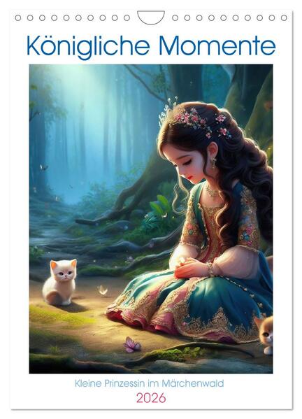 Produktbild: Königliche Momente - Kleine Prinzessin im Märchenwald (Wandkalender 2026 DIN A4 hoch), CALVENDO Monatskalender | Paul Michalzik, Calvendo