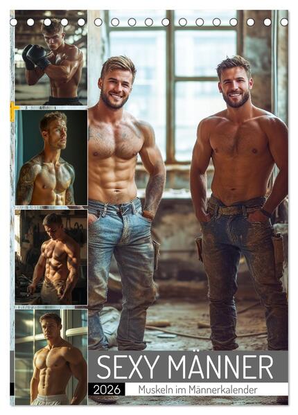 Produktbild: SEXY MÄNNER - Muskeln im Männerkalender (Tischkalender 2026 DIN A5 hoch), CALVENDO Monatskalender | MB Fotografie, Calvendo