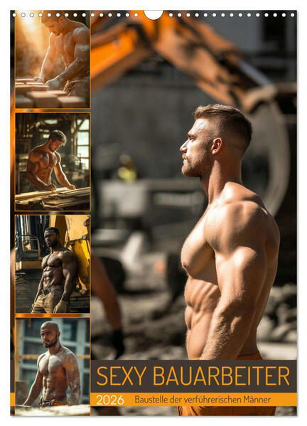 Produktbild: SEXY BAUARBEITER - Baustelle der verführerischen Männer (Wandkalender 2026 DIN A3 hoch), CALVENDO Monatskalender | MB Fotografie, Calvendo