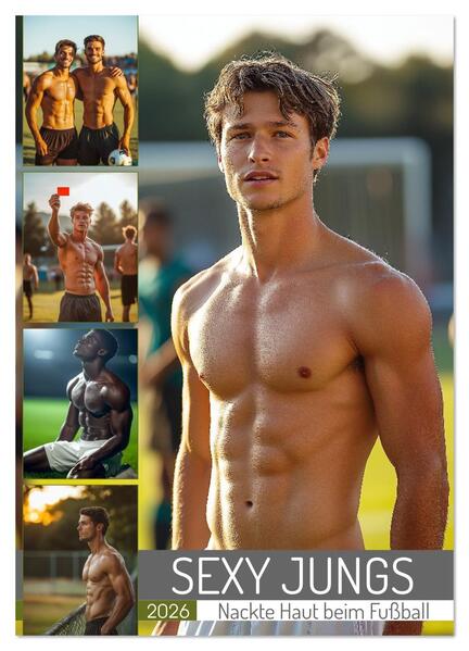 Produktbild: SEXY JUNGS - Nackte Haut beim Fußball (Wandkalender 2026 DIN A3 hoch), CALVENDO Monatskalender | MB Fotografie, Calvendo