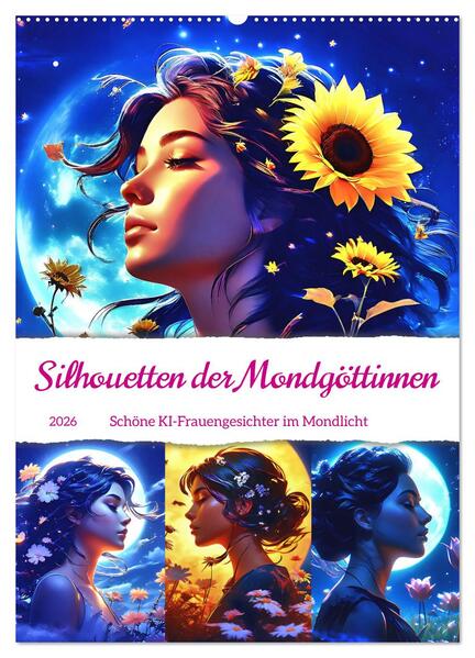 Produktbild: Silhouetten der Mondgöttinnen (Wandkalender 2026 DIN A2 hoch), CALVENDO Monatskalender | Calvendo, Katharina Stachanczyk